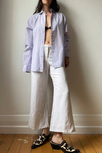 White Linen Flare Cropped Pants - 8